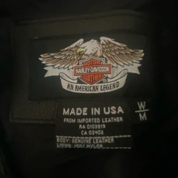 Harley Davidson Women’s USA Leather Vest Med EUC​​​​​​​​ - Picture 3 of 10